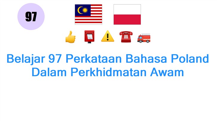 Belajar 97 Perkataan Bahasa Poland Dalam Perkhidmatan Awam